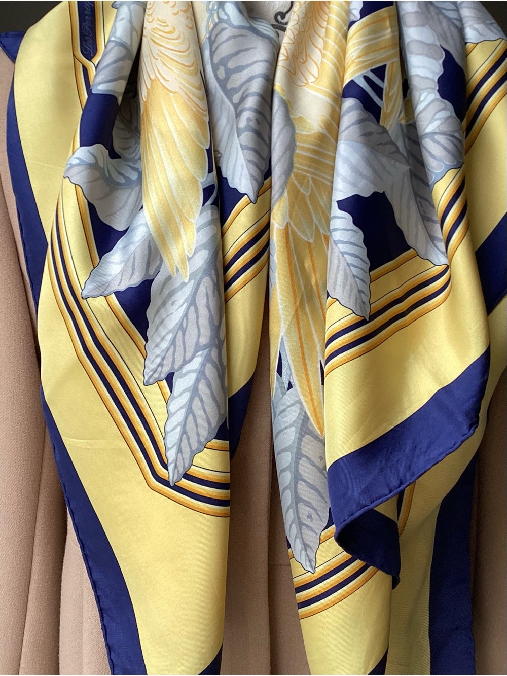 ‘Les Perroquets’, 90cm x 90cm Hermes Scarf.